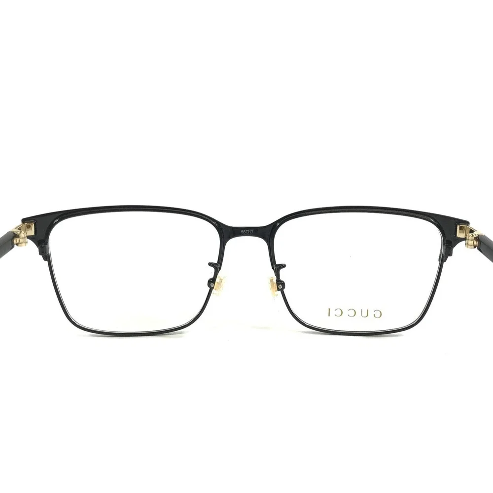 Gucci Eyeglasses Frames GG0756OA 001 Matte Black Rectangle Asian Fit 56-17-145